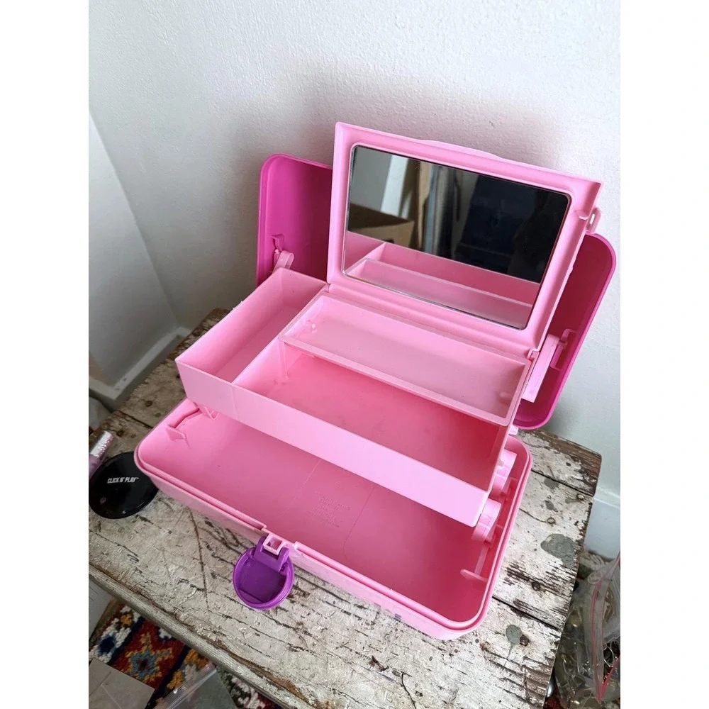 Limited Edition Sephora Caboodle Pink Makeup Case Organizer Vintage Cosmetic Box